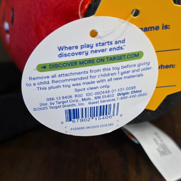 Target Red Plush Toy with Black Accents - Picture 2 of 3